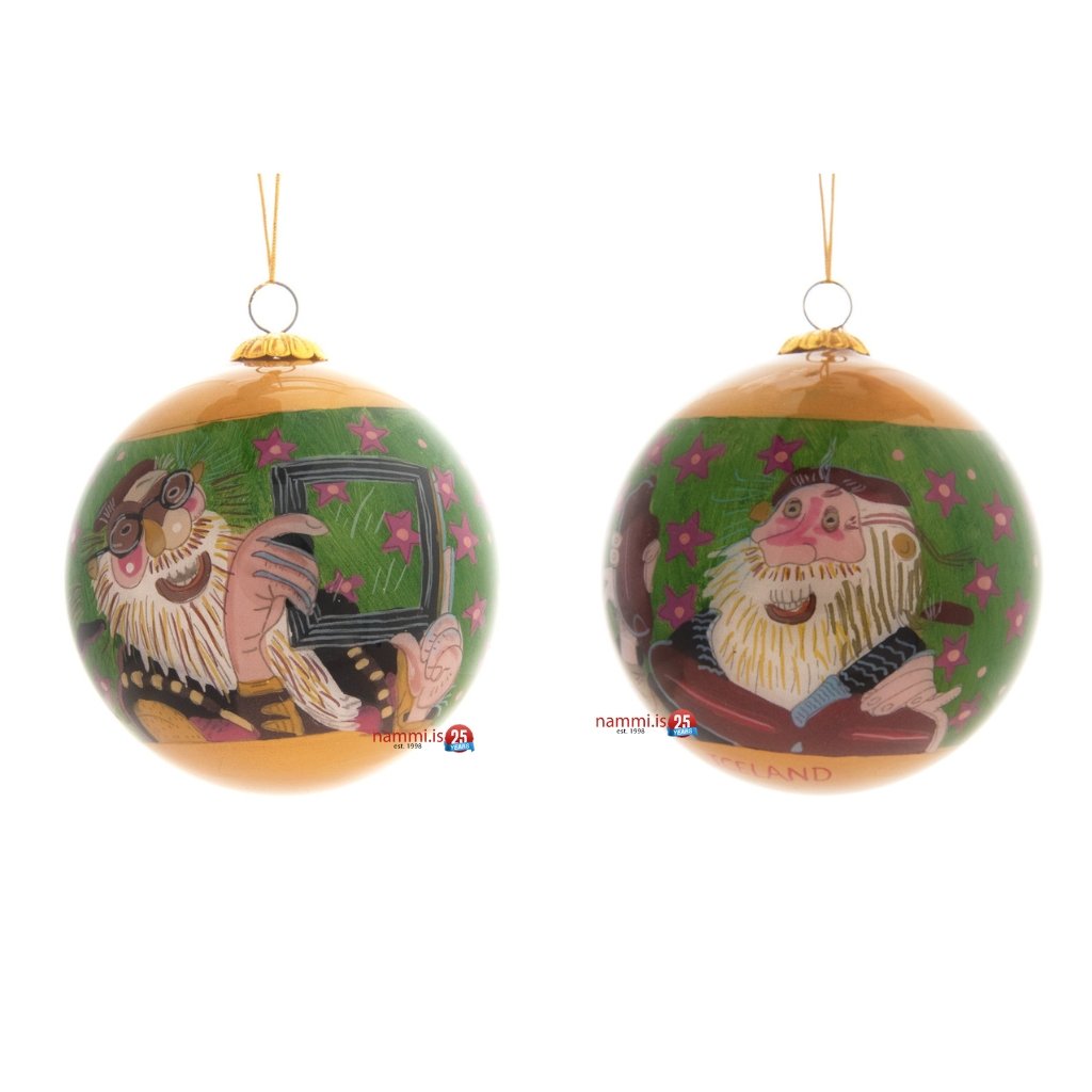 Hand Painted Christmas Baubles, SAUSAGE THIEF & WINDOW PEEPER - nammi.isEymundsson