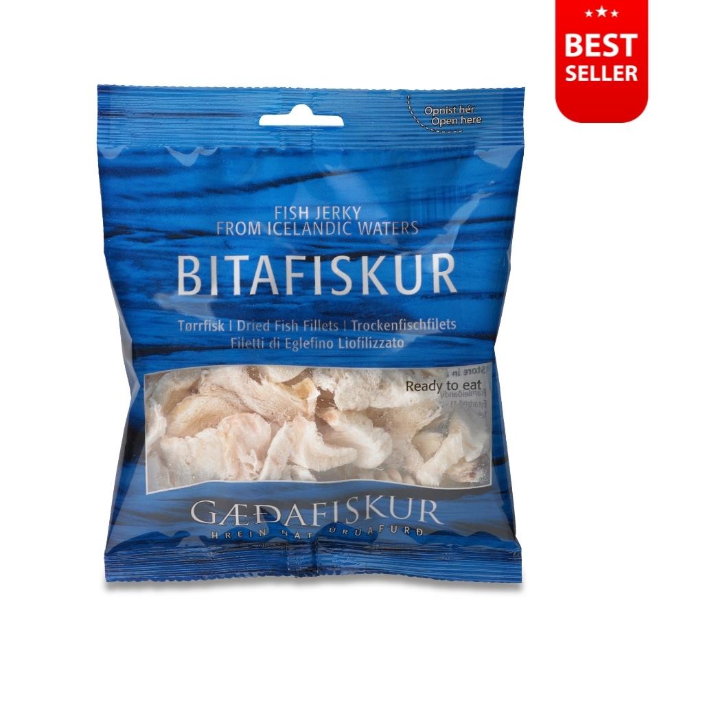 Harðfiskur ýsuflök / Dried Haddock fillets (50 gr.) - nammi.isVon Iceland Icelandic Harðfiskur 