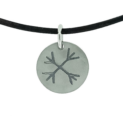 Helm of Awe - Titanium necklace, polished/matte - nammi.is