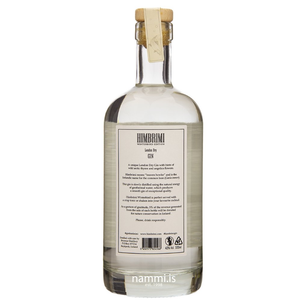 Himbrimi Winterbird Edition London Dry Gin 500 ml (40% vol) - nammi.is