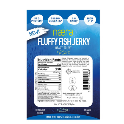 Icelandic Fluffy Fish Jerky (70 g) - nammi.isResponsible Foods