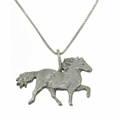 Icelandic Horse Silver Necklace - ofeigur.is