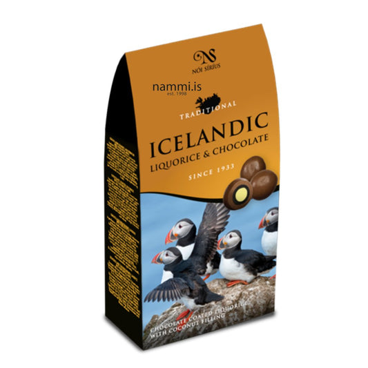 Icelandic Liquorice, Marzipan & Chocolate / Traditional Icelandic Chocolate (130 gr.) - nammi.isNói Síríus
