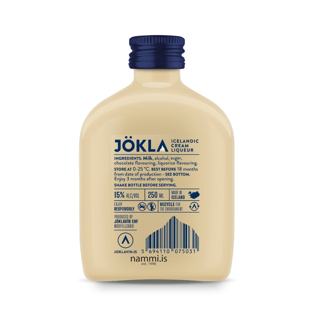 JÖKLA rjóma líkjör / Cream Liqueur 15% 250 ml. - nammi.isJökla