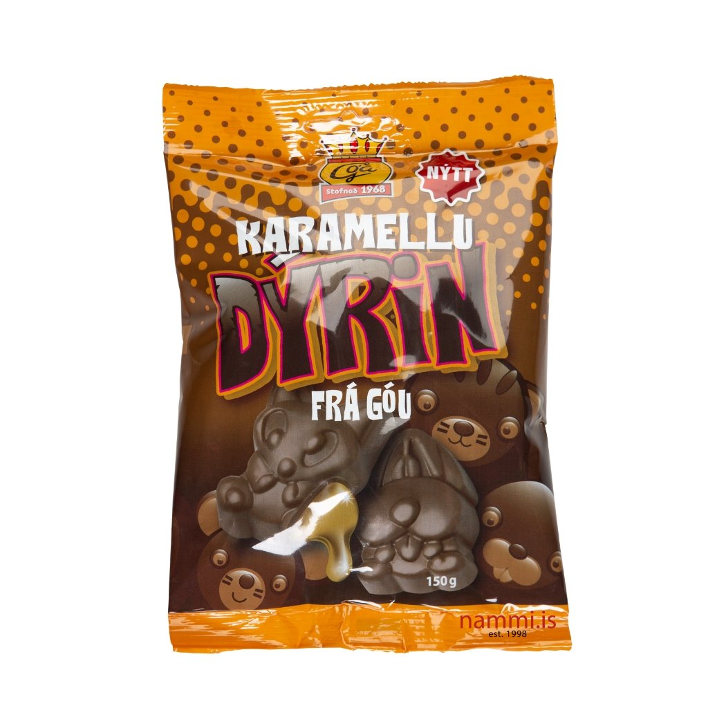 Karamellu Dýr / Cream Chocolate with soft Caramel filling / 150 gr. - nammi.is