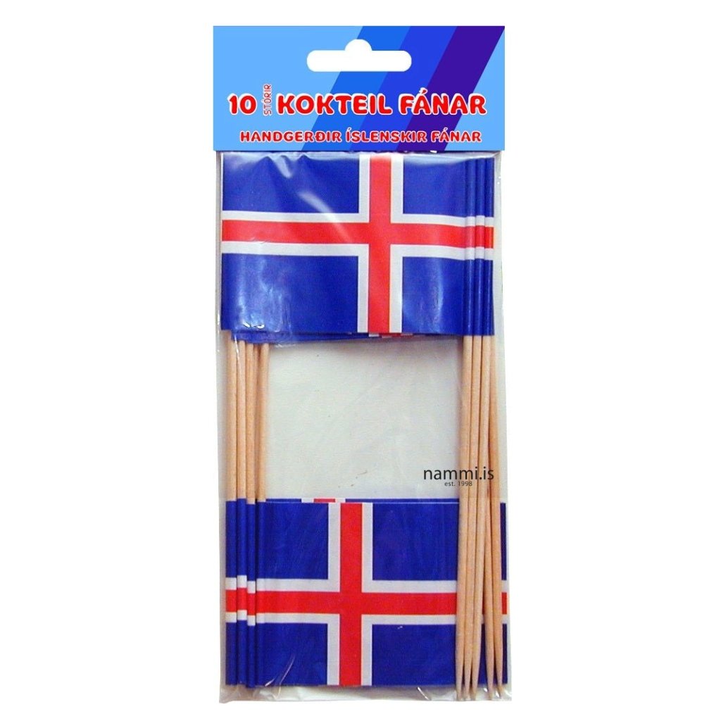 Kokteil Fánar - Large 10 pc. - nammi.isIcelandic Flag