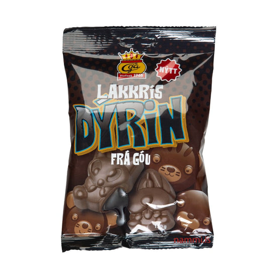 Lakkrís Dýr / Dark Chocolate with soft Liquorice filling / 150 gr. - nammi.is
