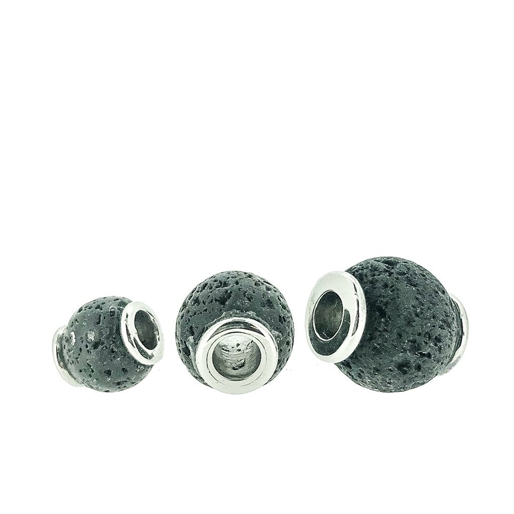 Lava Bead - 11 mm - Titanium - nammi.isÓfeigur