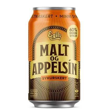 Malt og Appelsín sugar-reduced (330 ml) - nammi.is
