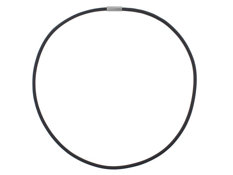 Necklace Mat Black 3.5mm w/ Magnetic Lock Polished - nammi.isÓfeigur