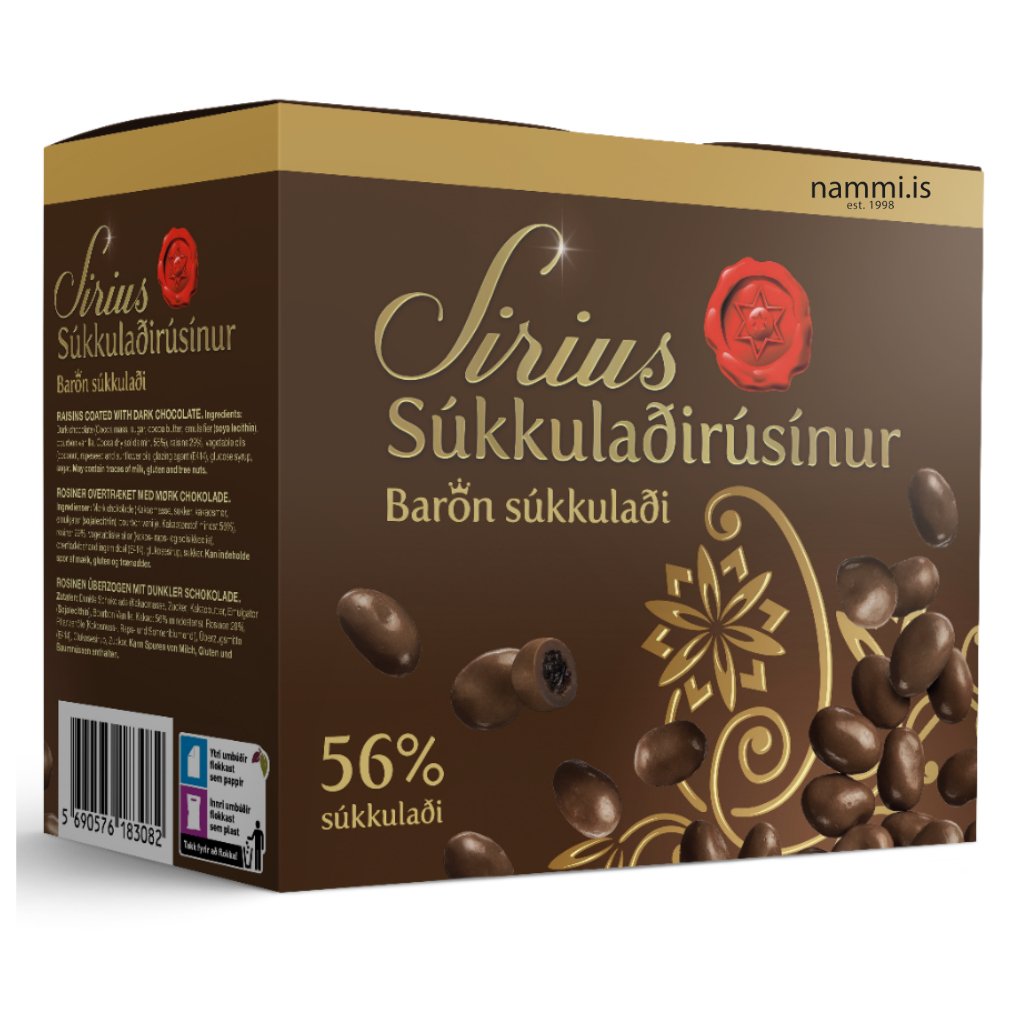 Nóa Baron Rúsinur / Dark Chocolate covered Raisin (380 gr.) - nammi.isNói Síríus