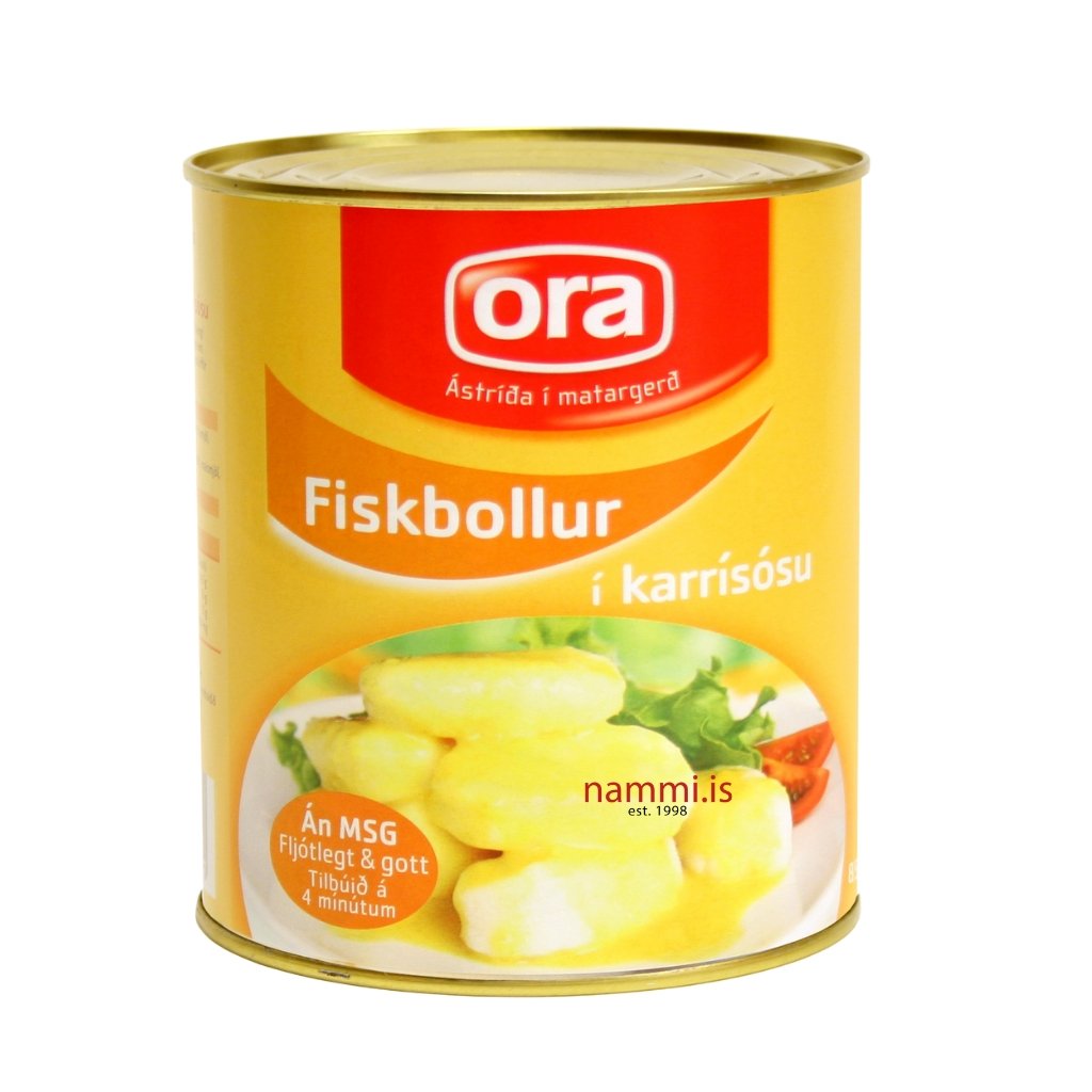 Ora Fiskbollur í karrýsósu / Fish Balls(850gr.) - nammi.is