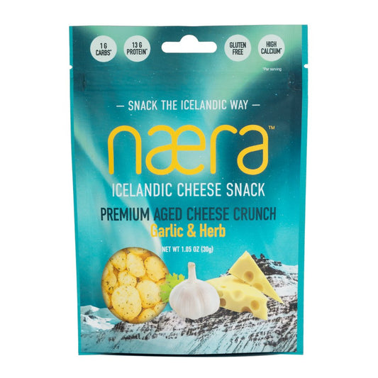 Premium Aged Cheese Crunch Garlic & Herb (1.05oz or 30 g) - nammi.isResponsible Foods