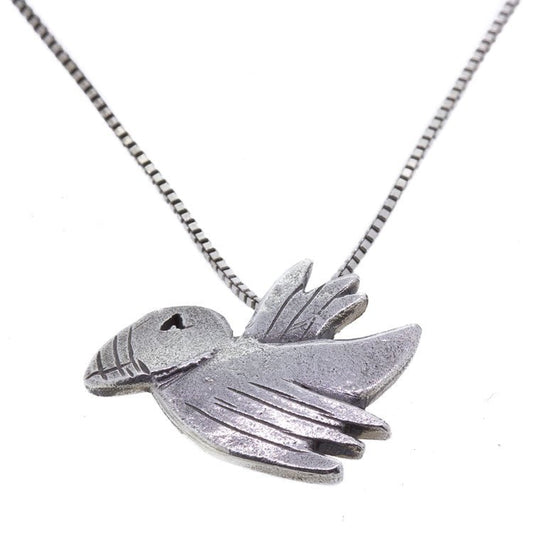 Puffin Silver Necklace - nammi.is
