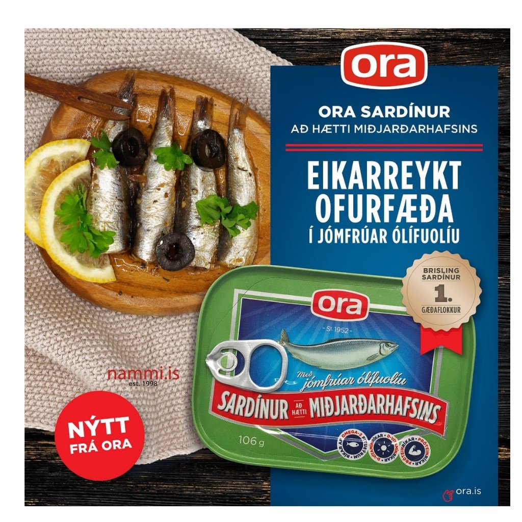 Sardínur Miðjarðarhafsins / Sardine with Olive Oil / 106gr. - nammi.is