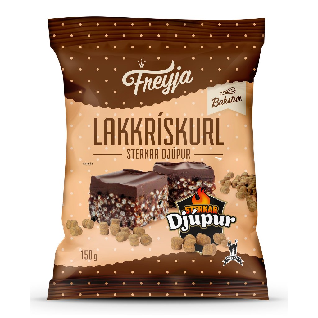 Sterkar Djúpur Lakkrískurl / 150 gr - nammi.isFreyja