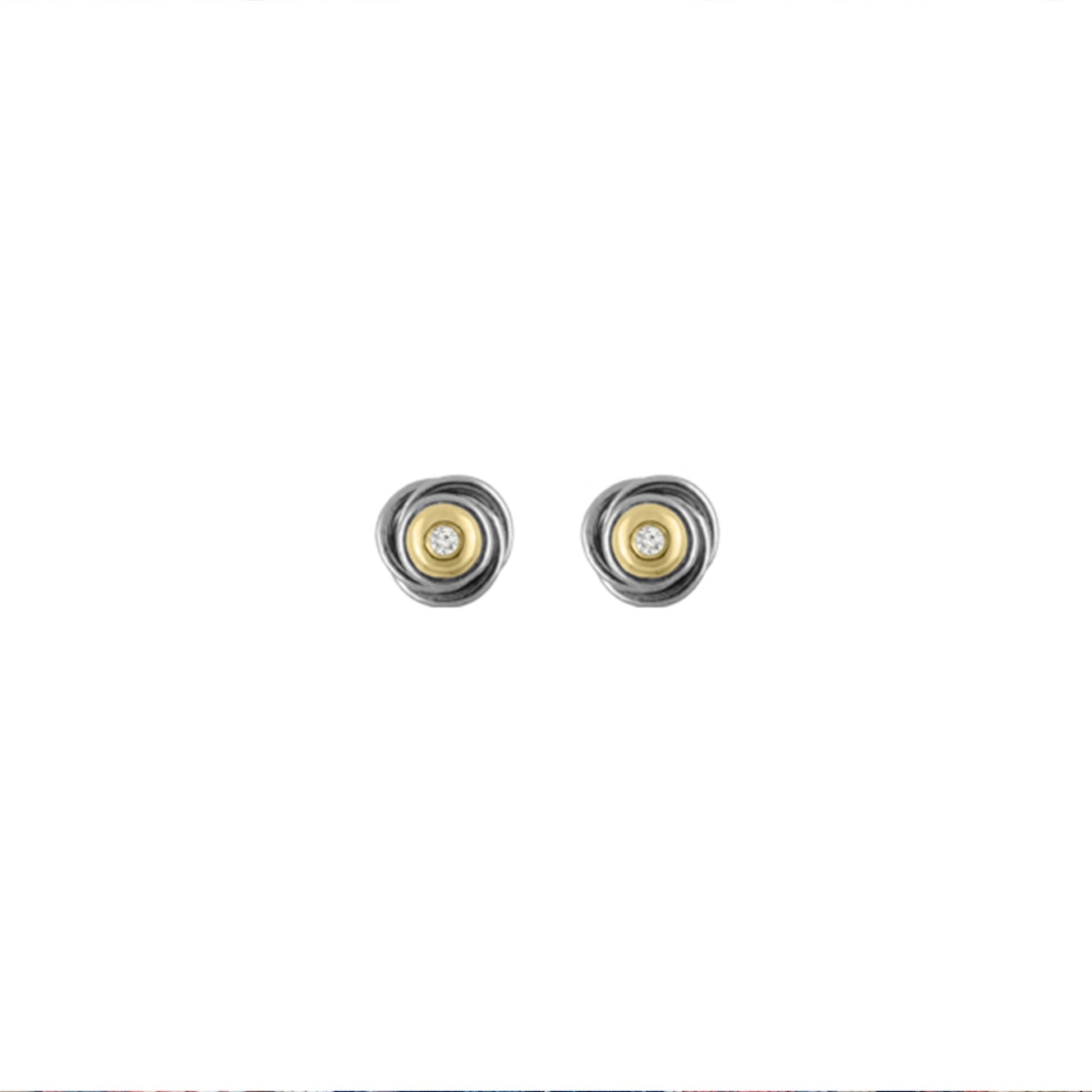 Stud Earring Titan w/ Diamonds 2 x 0.01ct. White TWP 18k - nammi.isÓfeigur