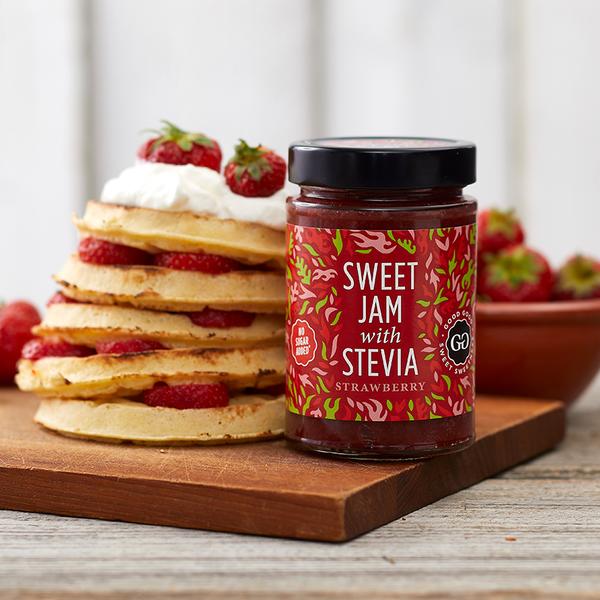 Sweet Jam with Stevia 330 g - Strawberry - No Added Sugar - nammi.is