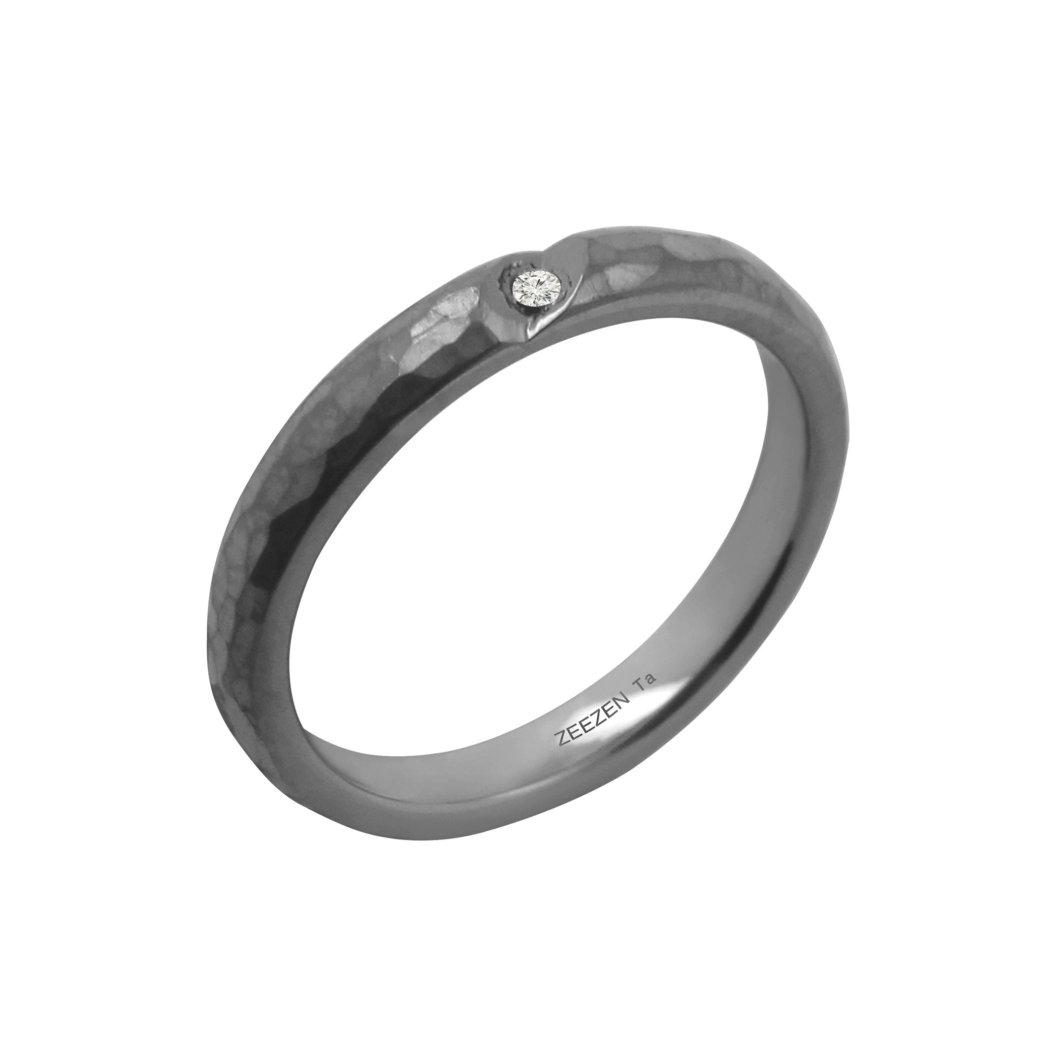 Tantalum Ring w/ Lab-Grown Diamond - nammi.isÓfeigur