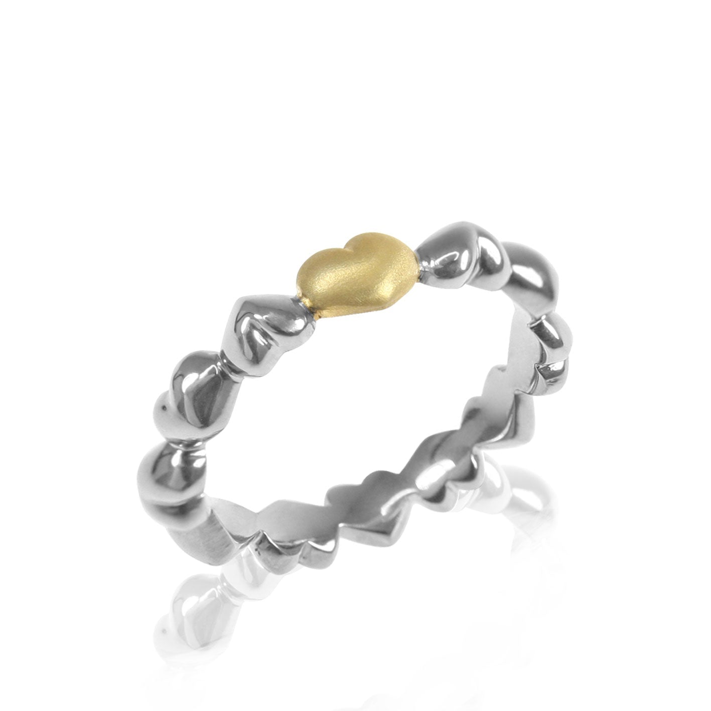 TITAN RING HEARTS W/ 24K - nammi.is