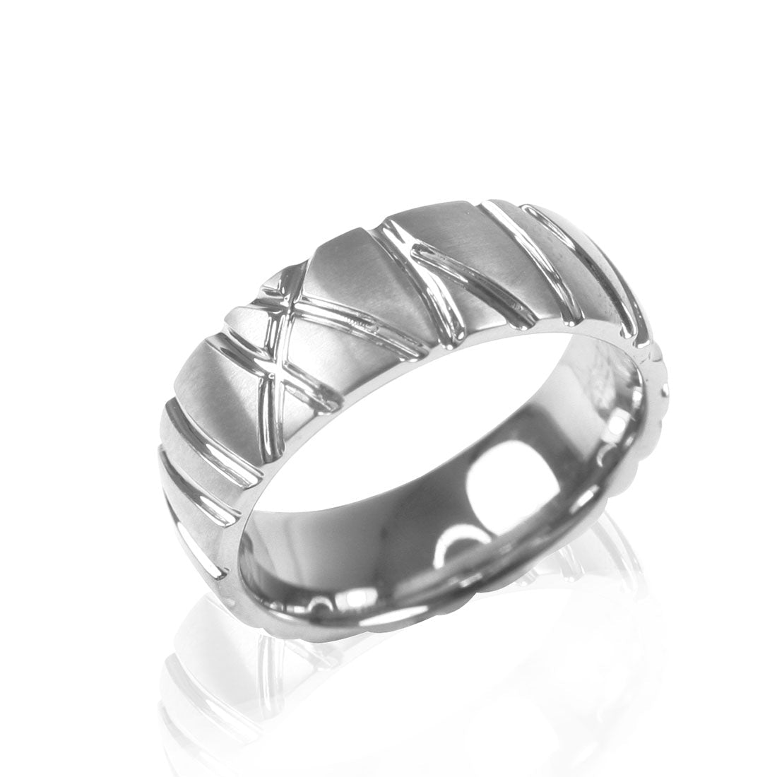 TITAN RING SCULPTURED POLISH/MAT - nammi.is