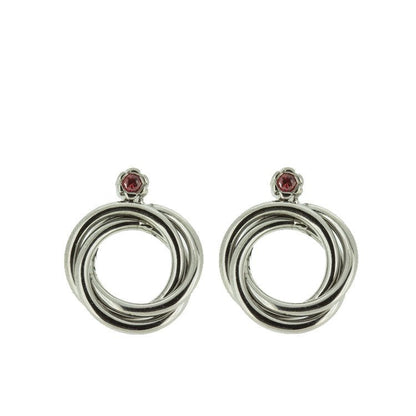 Titanium Earrings w/ Red Sapphire - nammi.is