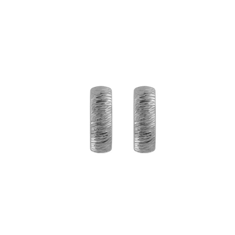 Titanium - Hoop earrings - Click Creole Corner Hammered - nammi.is