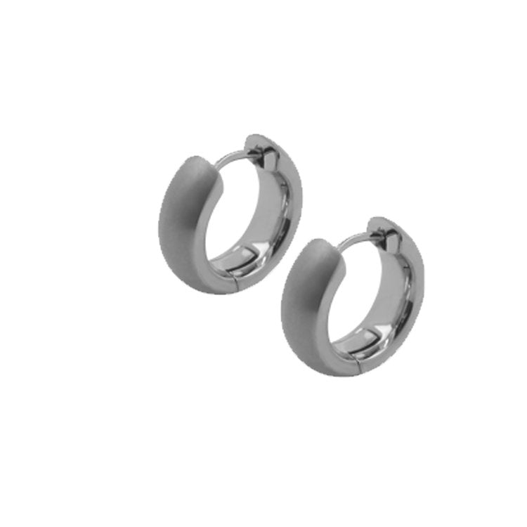 Titanium - Hoop earrings - Click Creole Matt - nammi.is