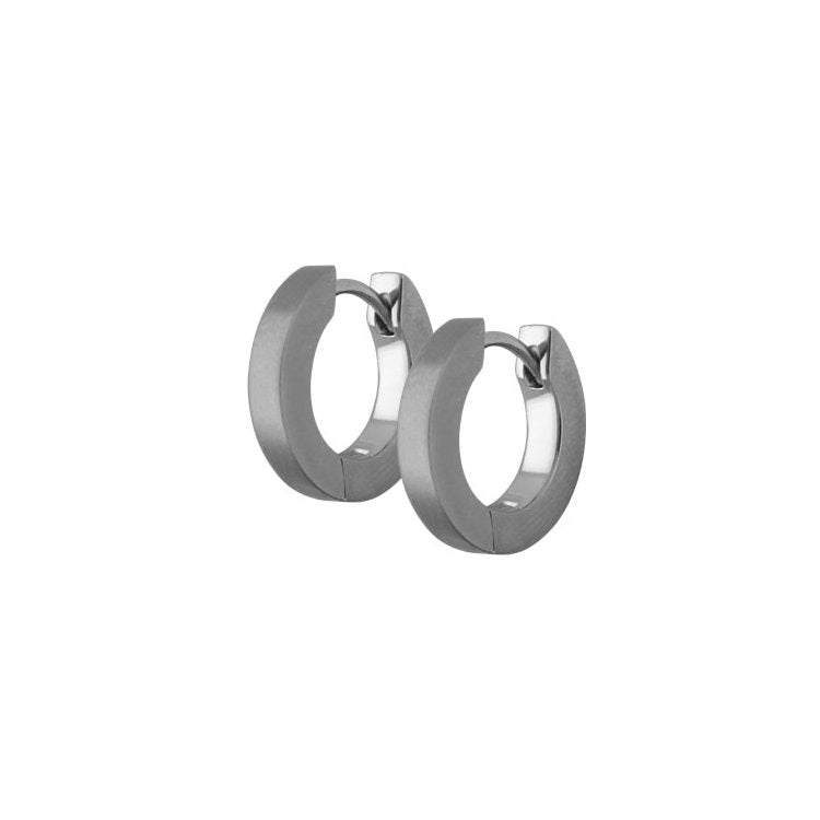 Titanium - Hoop earrings - Matt - nammi.is