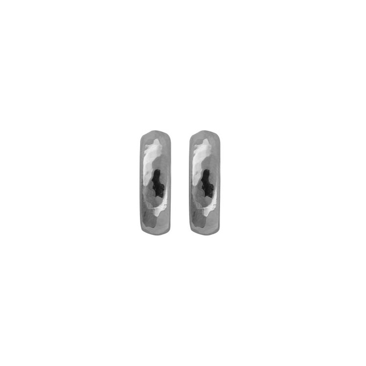 Titanium - Hoop earrings - Polished / Flat Hammered - nammi.is