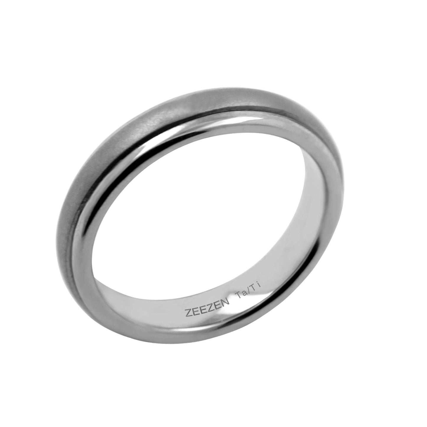 Titanium Ring Polished & Tantalum Sandblasted - nammi.isÓfeigur