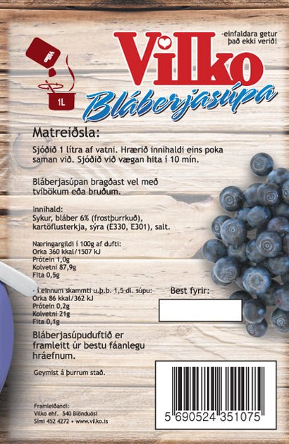 Vilko Blueberry Soup (160gr.) - nammi.is