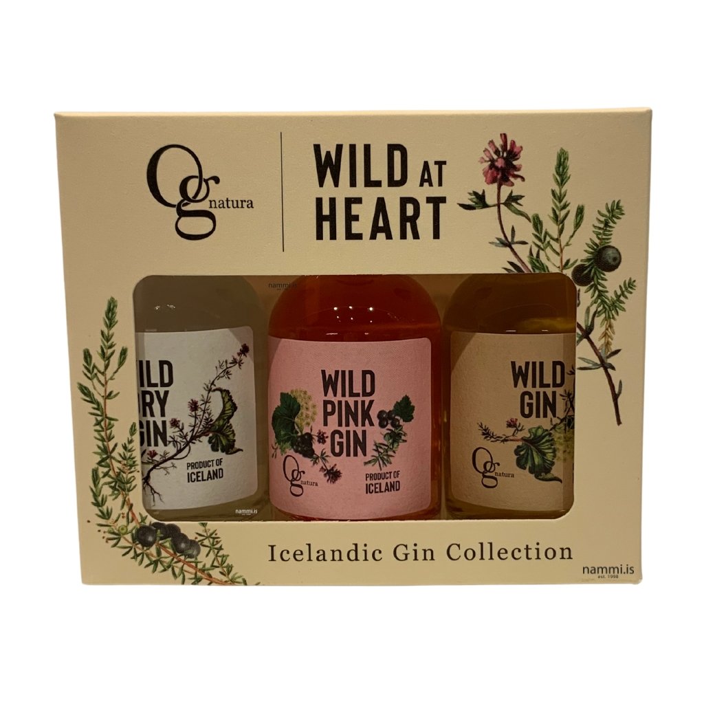 Wild at Heart Icelandic Gin Collection Miniature 3x50 ml. - nammi.isOg Natura