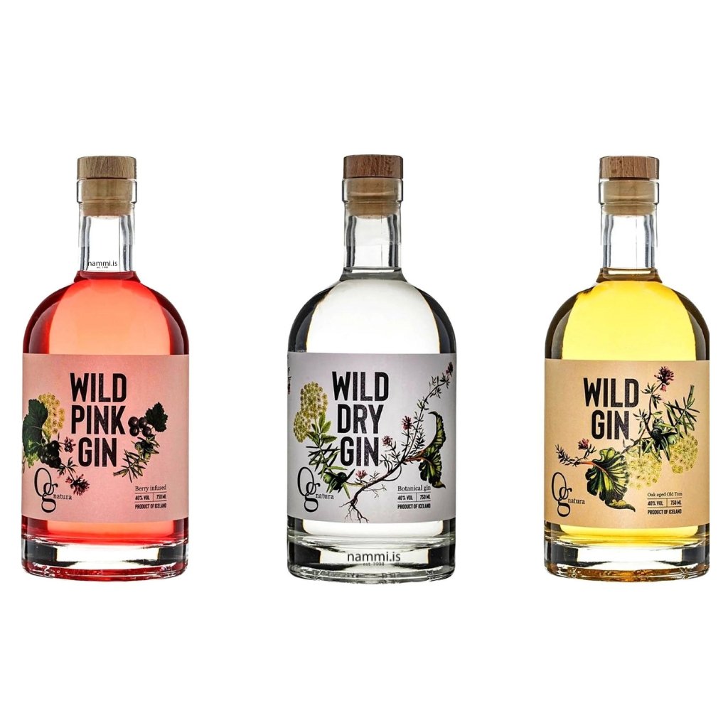 Wild at Heart Icelandic Gin Collection Miniature 3x50 ml. - nammi.isOg Natura