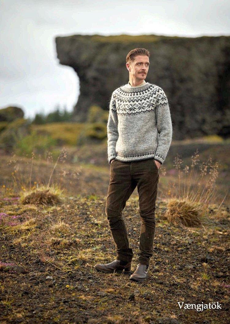 Wool Sweater - Vængjatök Grey - nammi.is